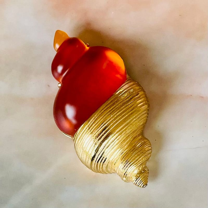 Vintage Christian Dior Shell Brooch