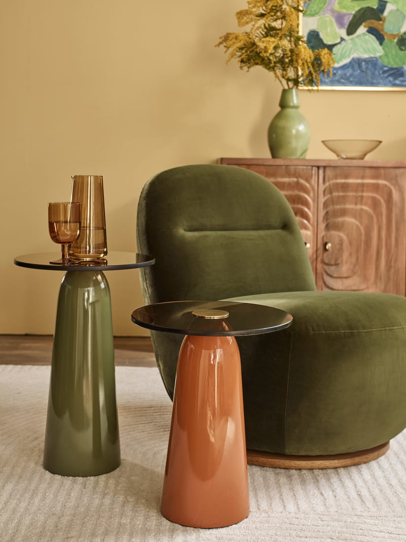 Ida Side Table Set In Mustard And Green