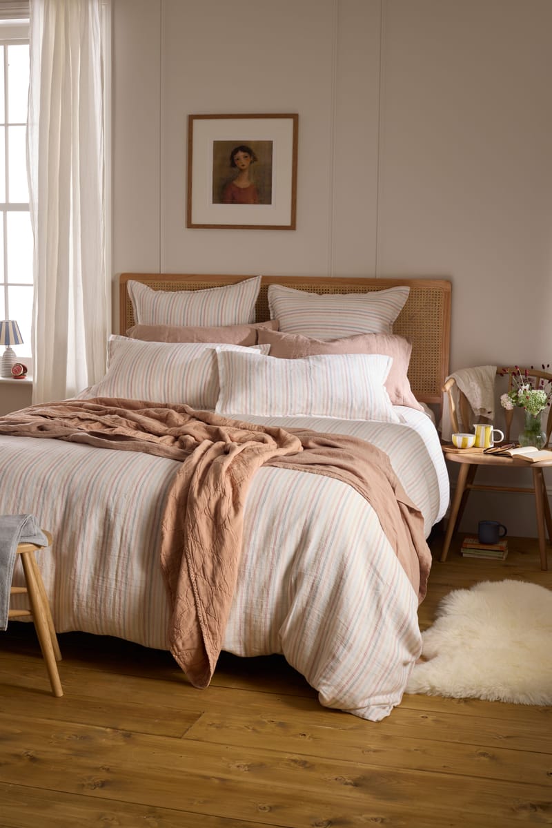 Olivia Stripe 100% Linen Bed Linen