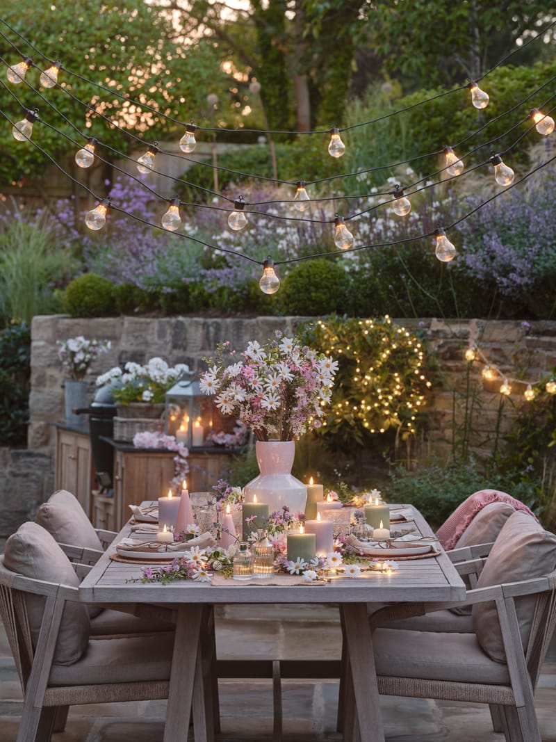 Spring Evening Outdoor Dining Lifestyle