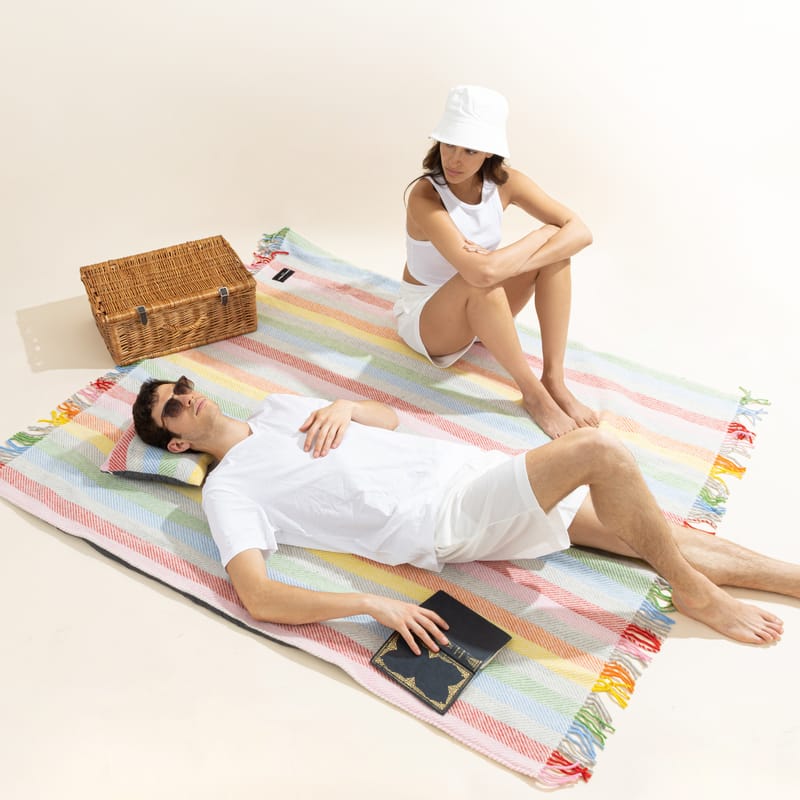 Heating & Plumbing London - Pure new wool picnic blanket - Rainbow