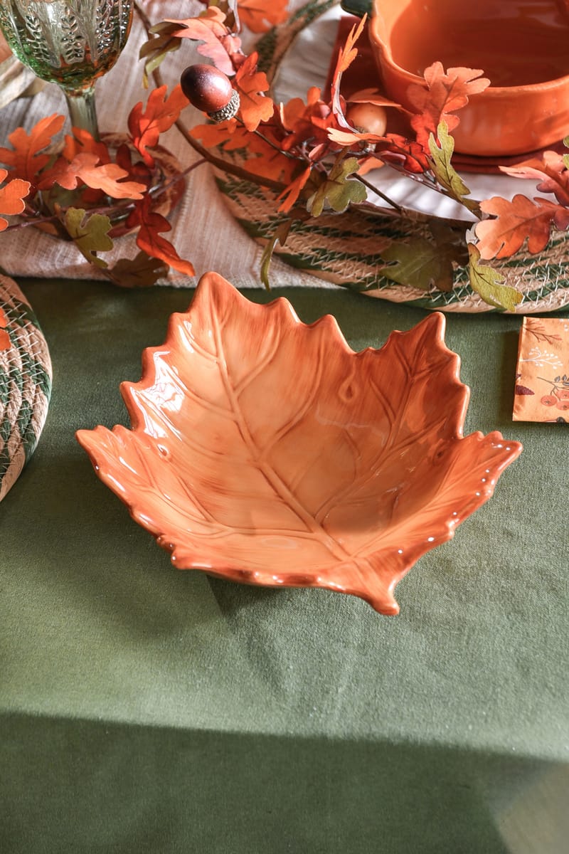AUTUMN '26: Russet Ceramic Sycamore Leaf Bowl, £14.99