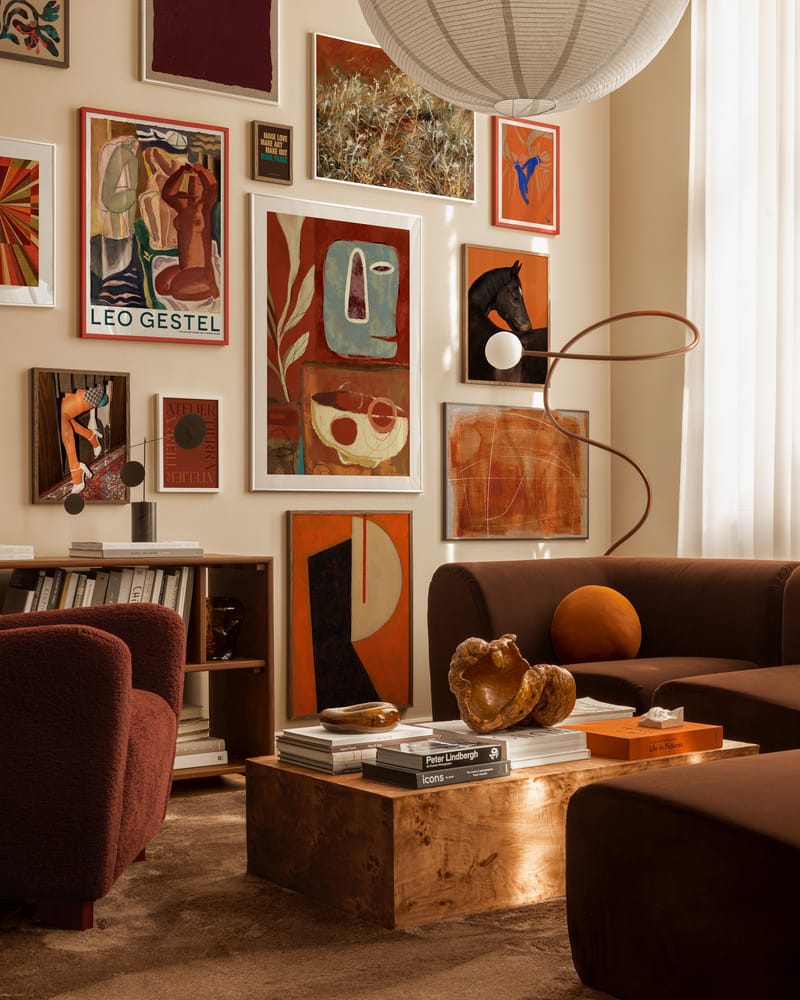 Create gallery walls with retro vibes with Spicy Revival