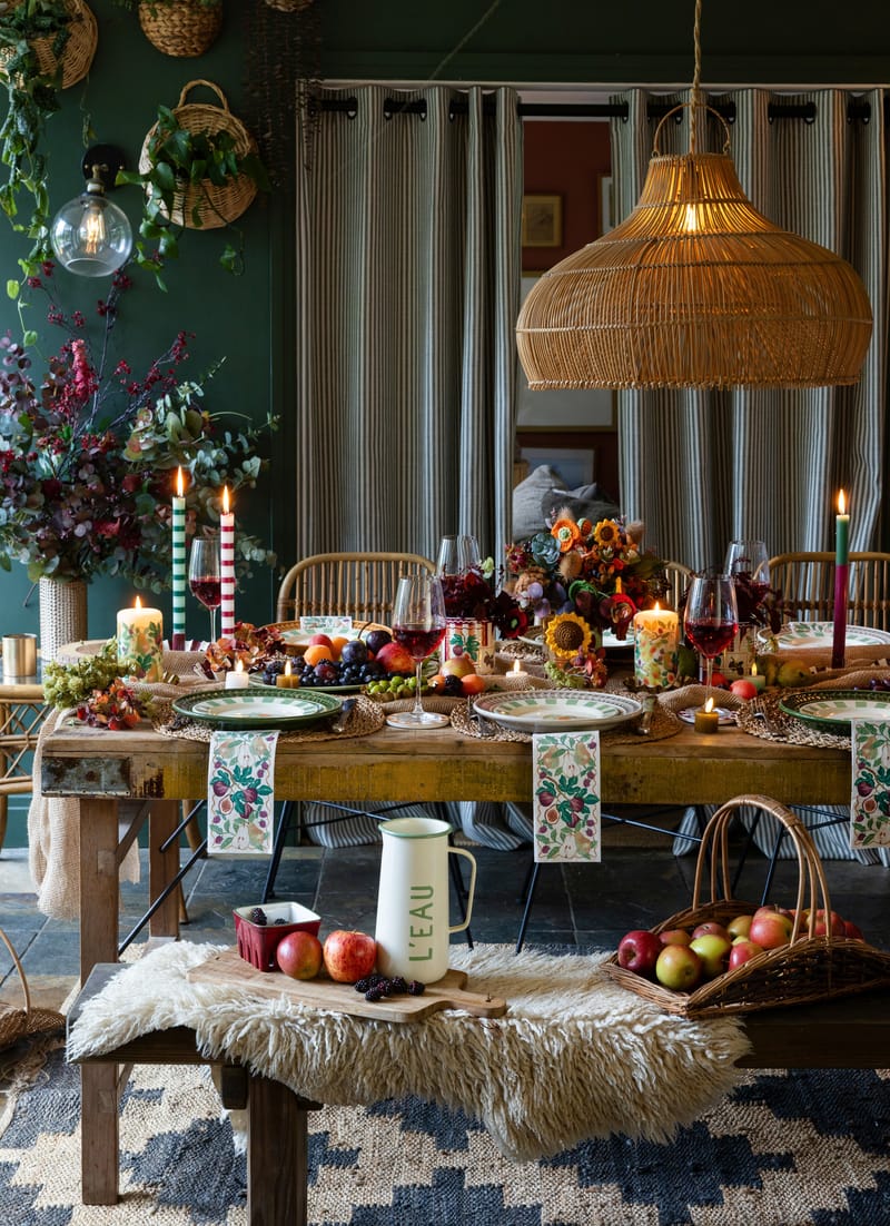 Autumn Winter Dining Room Tablescape Dinner Party