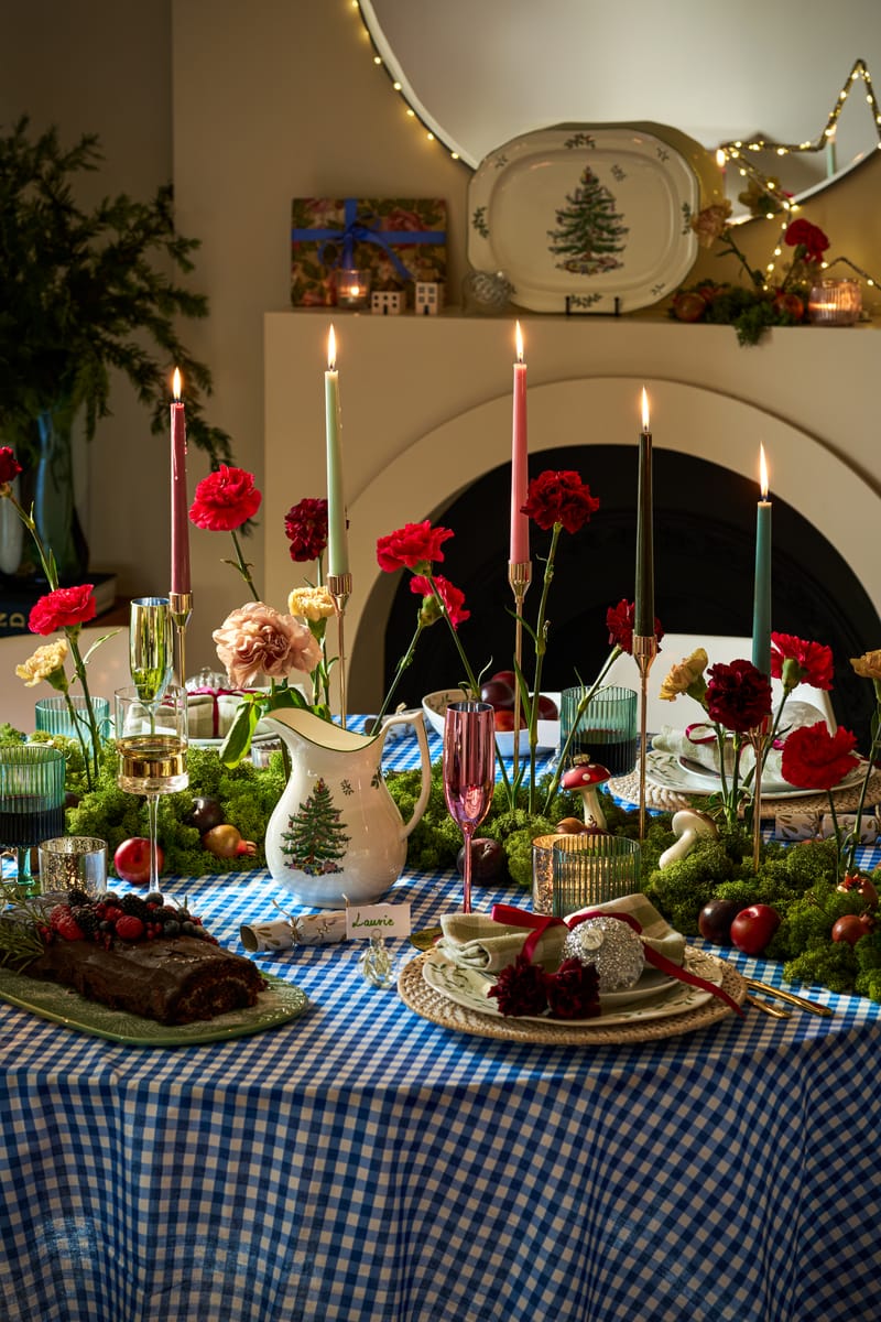 Festive winter tablescape