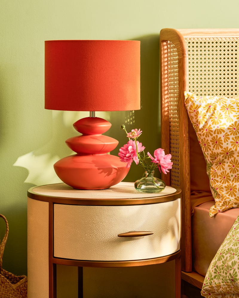 Discus Ceramic Table Lamp With Shade