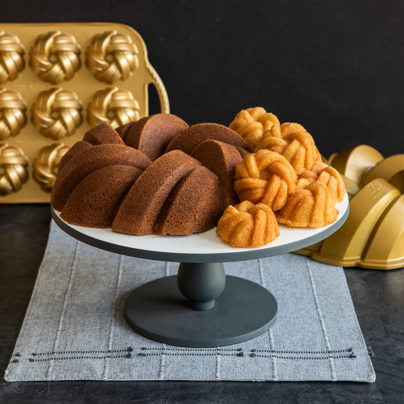 NORDIC WARE 95377 £70.00 Anniversary Braided Bundtlette Pan, 95577 £70.00 Anniversary Braided Bundt Pan www.divertimenti.co.uk