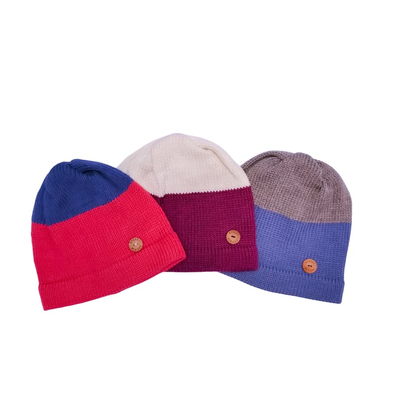 Merino Duo Colour Beanie Hat