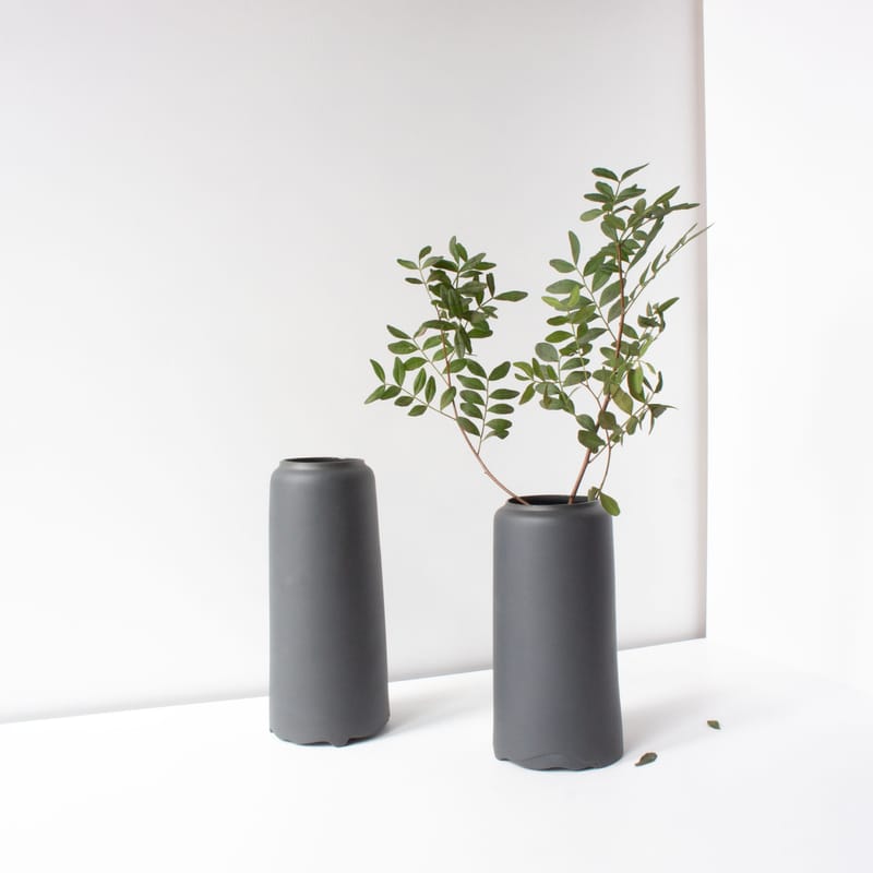 Urban Simplicity Charcoal Vase by Eradu Ceramics
