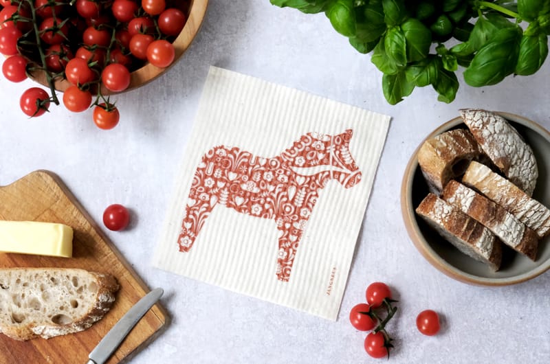Dala Horse Swedish Dishcloth