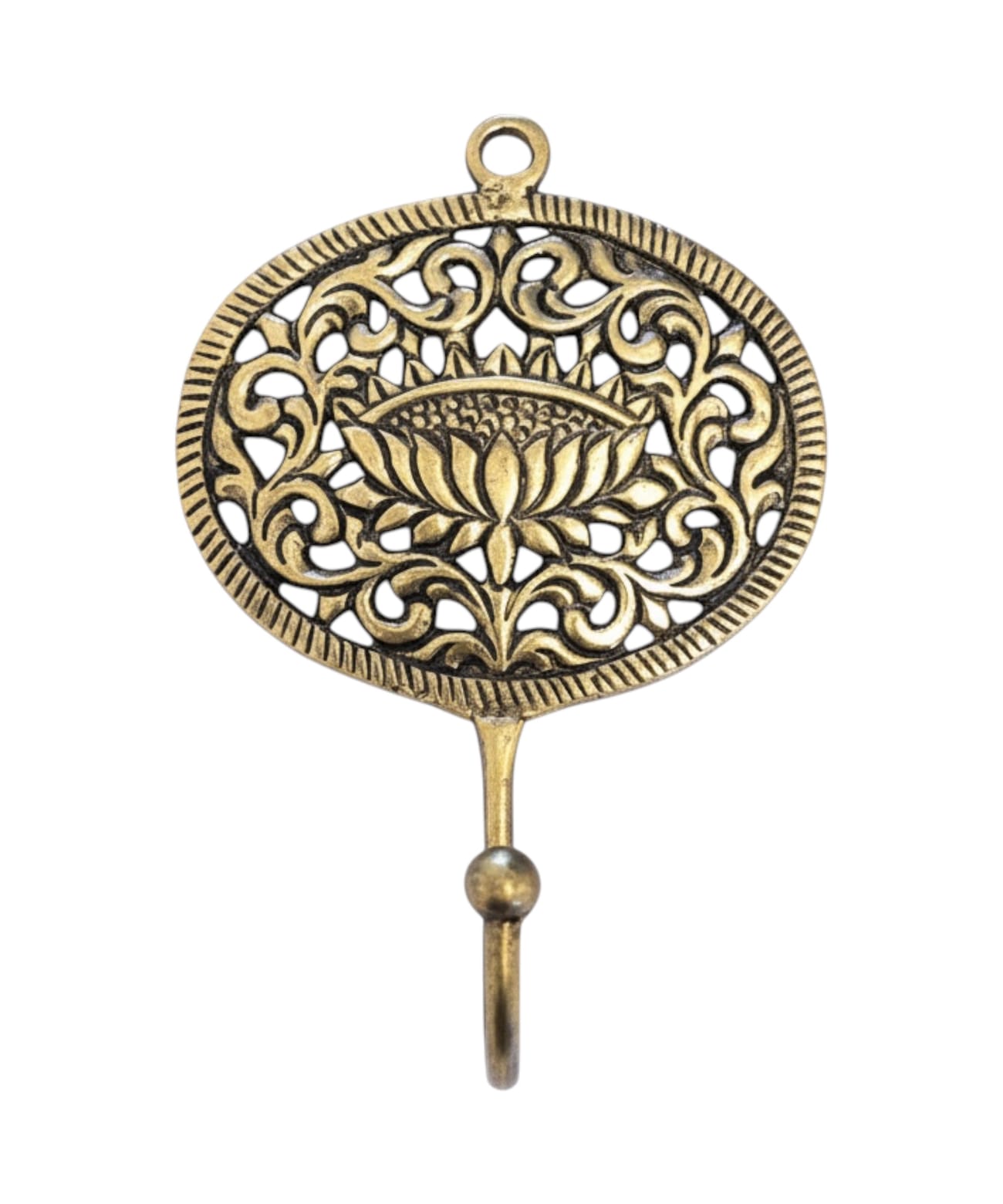 Solid Brass Lotus Wall Hook