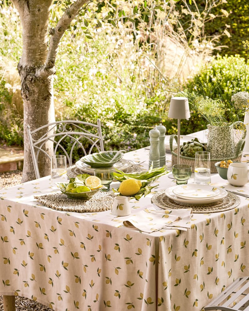 Lemons Linen Tablecloth