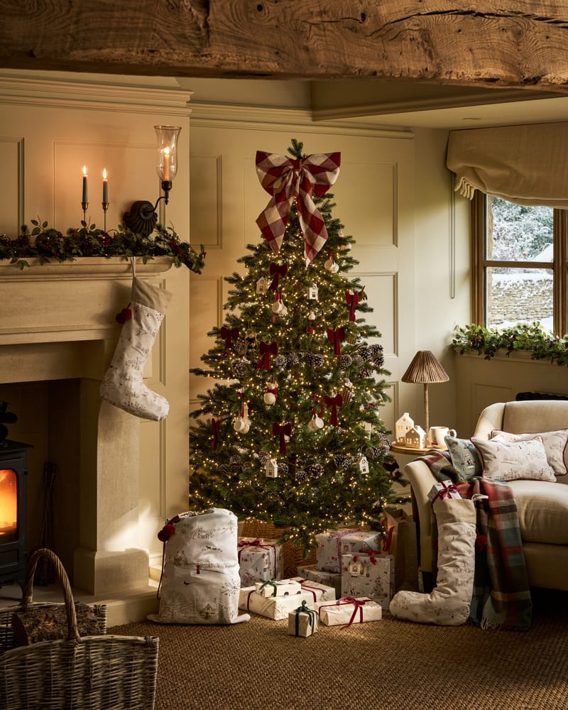 Snowy Village Christmas Setup by Sophie Allport