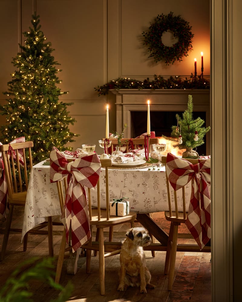 Snowy Village Dining Table Setup by Sophie Allport