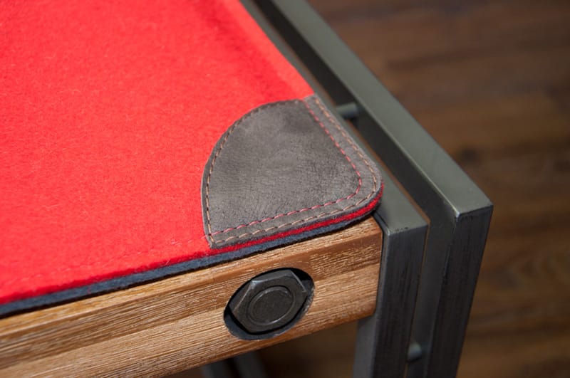 Wendeauflage - Lederecke Rund Filz Rot